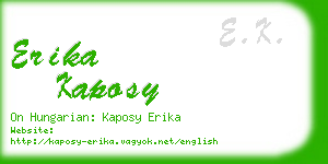 erika kaposy business card